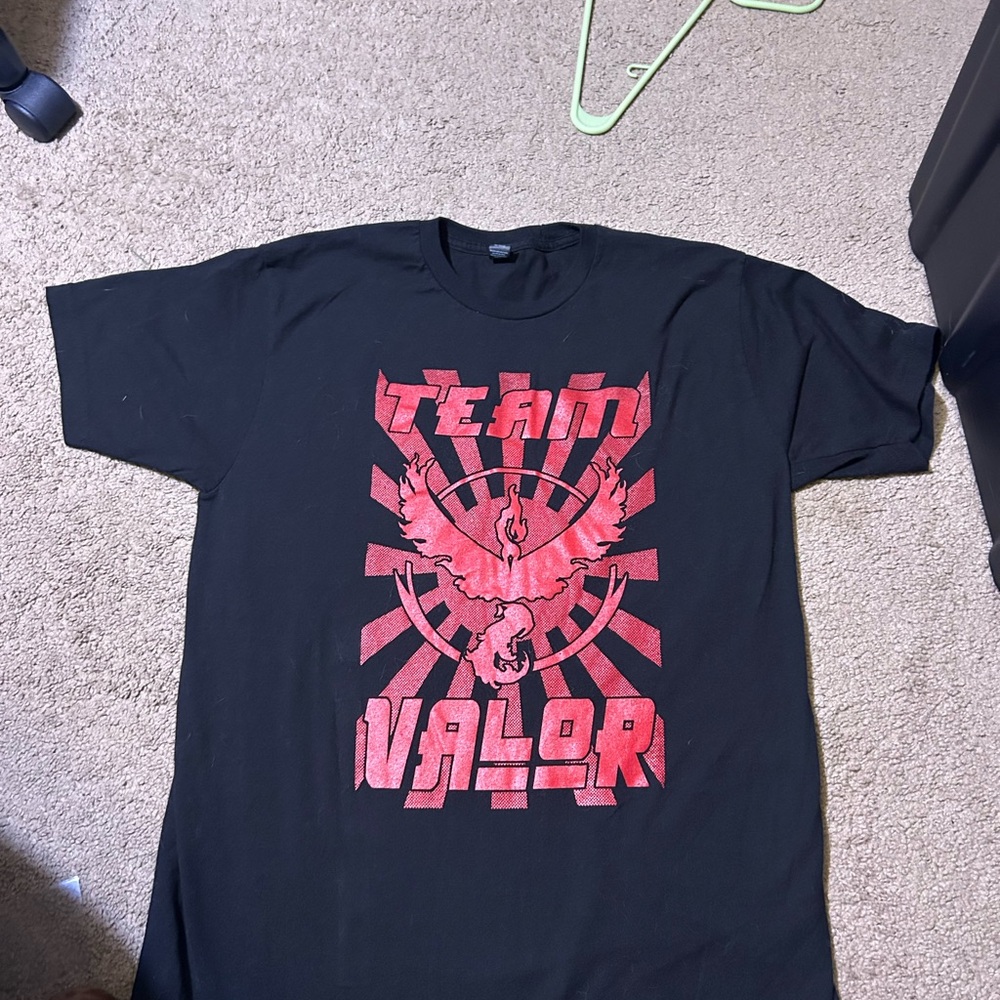 Team Valor Black and Red Graphic T-Shirt